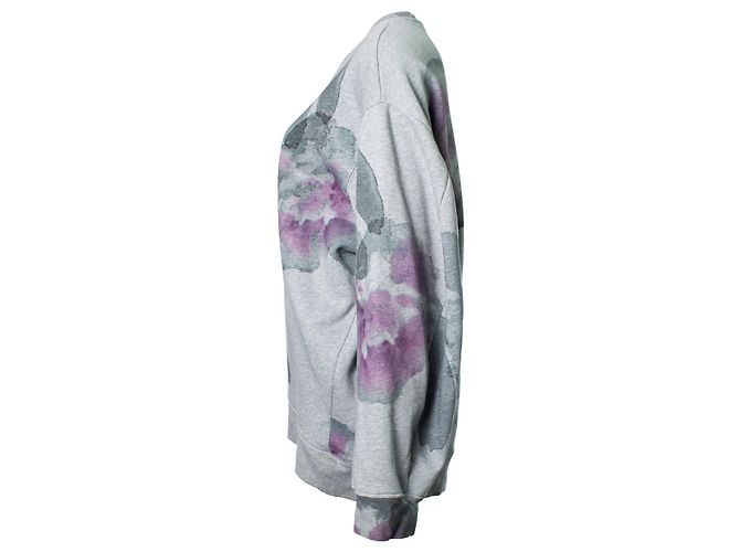 Grauer Acne-Pullover mit Rosenmuster - Ansicht 3