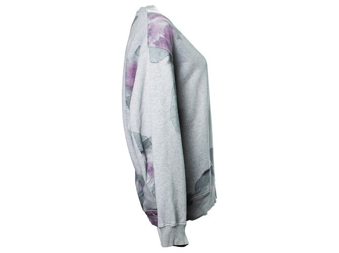 Grauer Acne-Pullover mit Rosenmuster - Ansicht 4