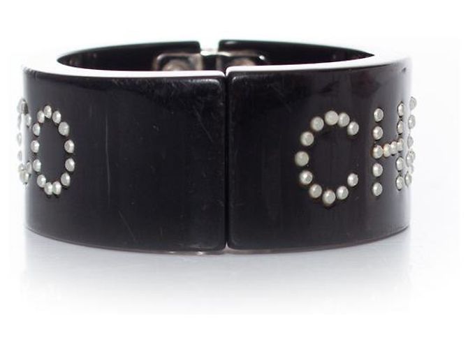 Bracciale con chiusura borchiata Chanel Coco Chanel Nero - vista 2