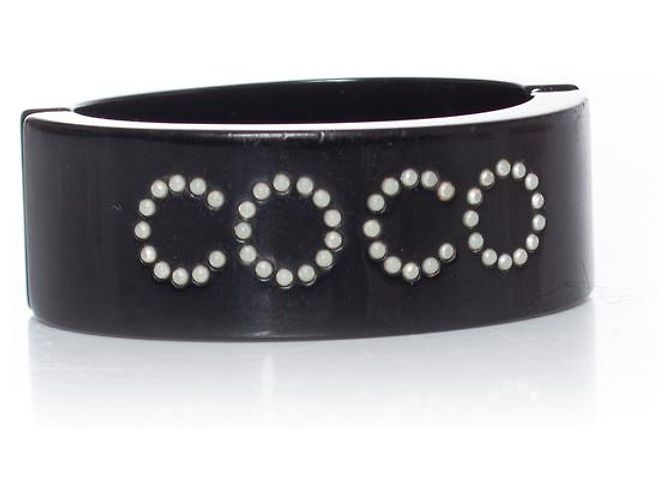 Bracciale con chiusura borchiata Chanel Coco Chanel Nero - vista 3