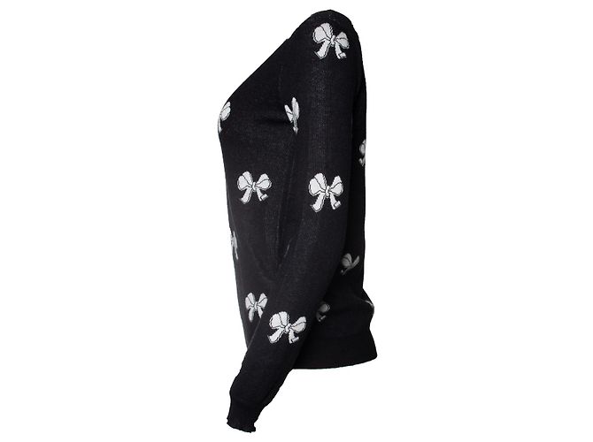 Joie Kaschmirmischpullover mit Banddruck Schwarz - Ansicht 2