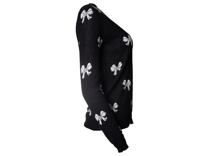 Joie Kaschmirmischpullover mit Banddruck Schwarz - Ansicht 4