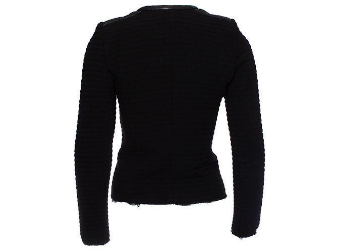 IRO Wollbikerjacke Schwarz - Ansicht 2