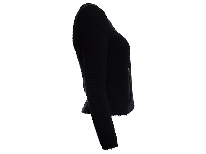 IRO Wollbikerjacke Schwarz - Ansicht 3