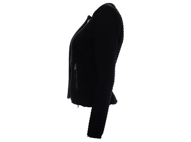 IRO Wollbikerjacke Schwarz - Ansicht 4