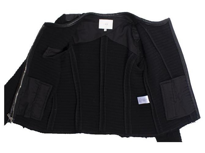 IRO Wollbikerjacke Schwarz - Ansicht 5