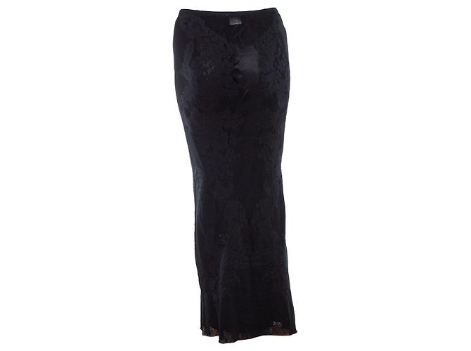 Falda maxi de encaje Issey Miyake Negro - vista 2