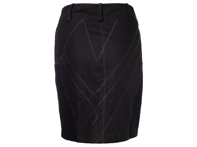 Falda con cremallera acolchada Christian Dior Negro - vista 3