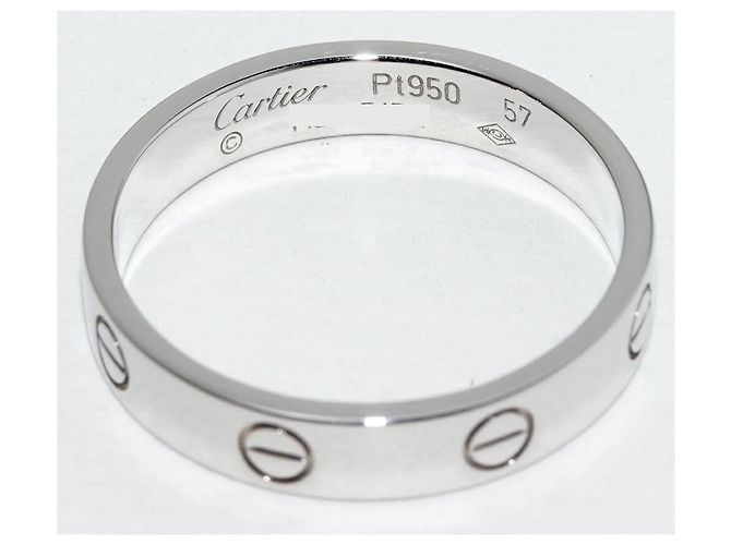 Anello Cartier Love Pt950 Taglia 17 Argento Metallico - vista 4