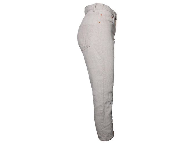 Leinenjeans von Junya Watanabe in Beige Braun - Ansicht 4