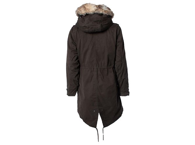 Parka de piel con capucha Woolrich en caqui Verde - vista 2