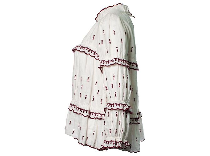 Isabel Marant Etoile white ruffle top - view 2