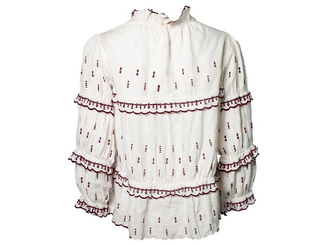 Isabel Marant Etoile white ruffle top - view 3