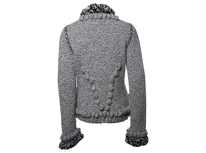 Grauer Strickcardigan von Alexander McQueen - Ansicht 2