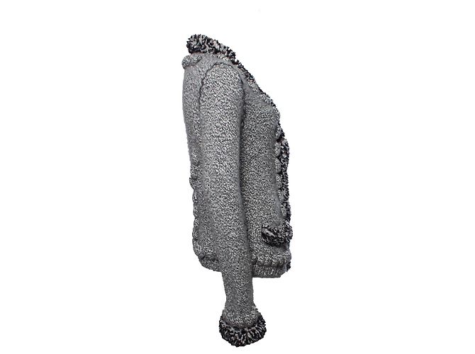 Grauer Strickcardigan von Alexander McQueen - Ansicht 4
