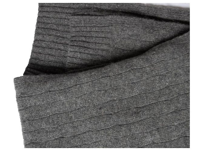 Sciarpa grigia a maglia cable Ralph Lauren Grigio - vista 4