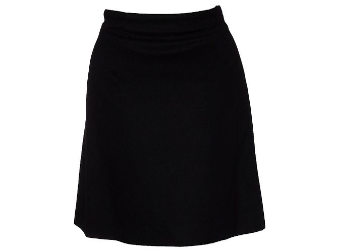 Falda de lana con doble botón Gianni Versace Couture Negro - vista 2