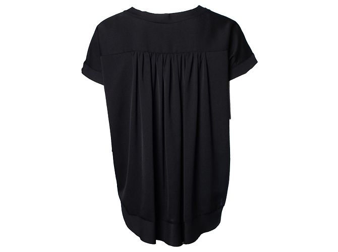 Top nero a maniche corte By Malene Birger - vista 2