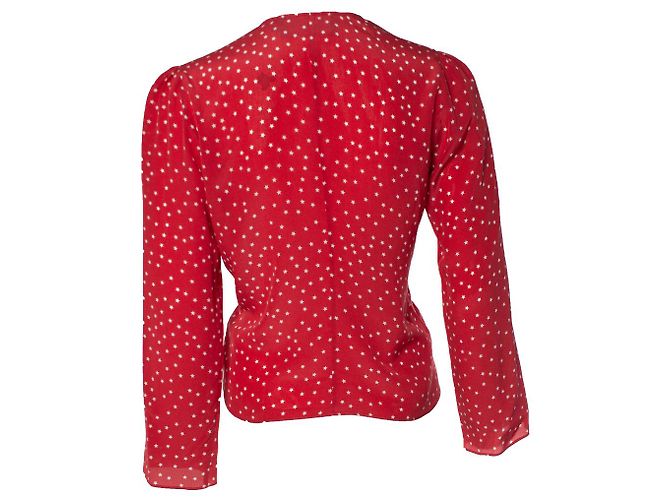 Autre Marque Blusa envolvente Realisation con estrellas Roja - vista 3