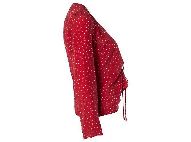 Autre Marque Blusa envolvente Realisation con estrellas Roja - vista 4