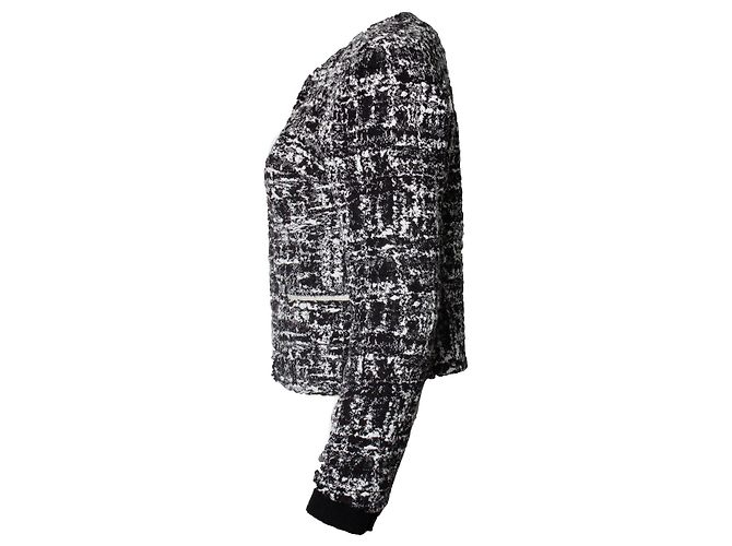Sandro-Jacke in Schwarz und Weiß - Ansicht 2