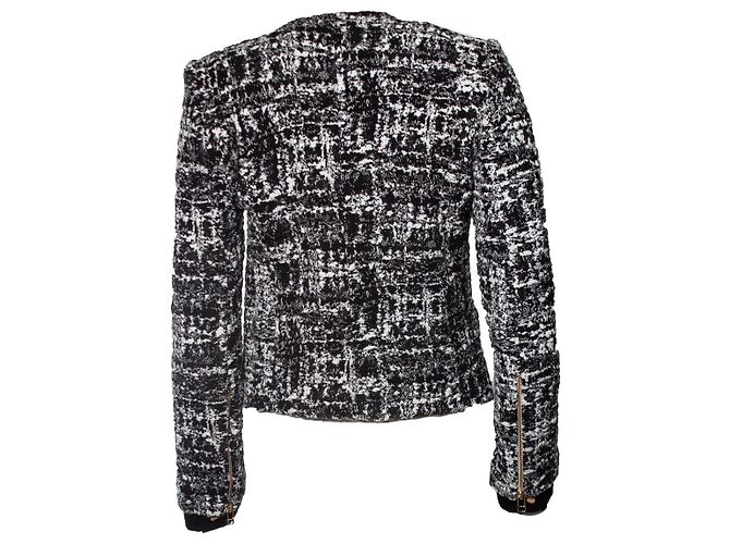 Sandro-Jacke in Schwarz und Weiß - Ansicht 3
