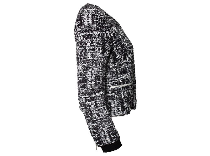 Sandro-Jacke in Schwarz und Weiß - Ansicht 4