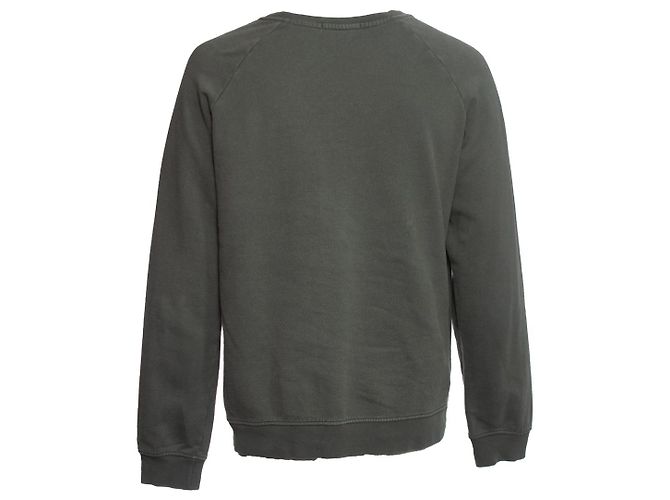 Suéter verde de cuello redondo con logo MSGM - vista 2