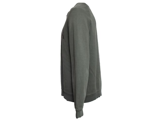 Suéter verde de cuello redondo con logo MSGM - vista 3