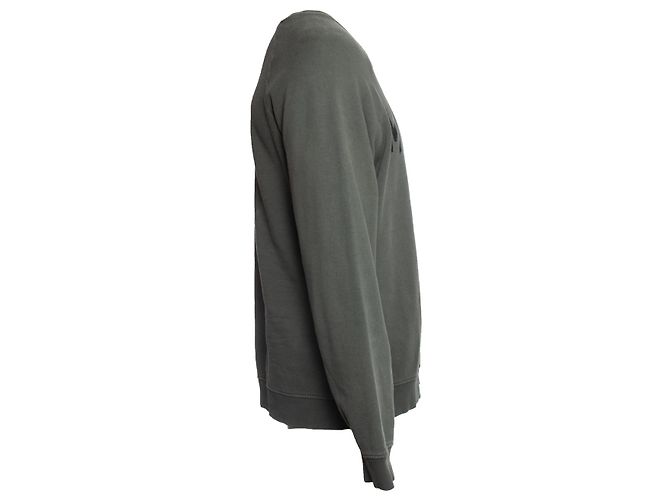 Suéter verde de cuello redondo con logo MSGM - vista 4