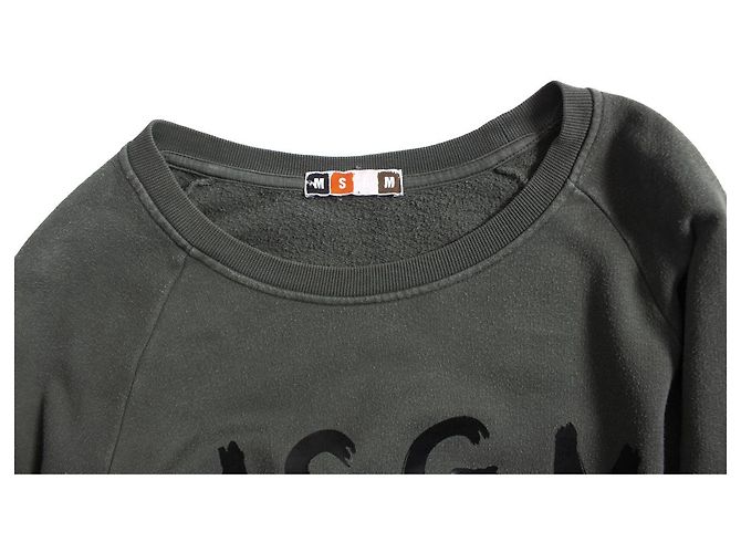 Suéter verde de cuello redondo con logo MSGM - vista 6