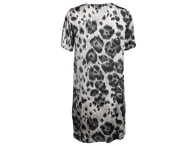 Stella Mc Cartney Vestido camiseta de leopardo Stella McCartney Gris - vista 3