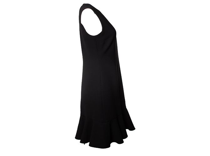 Vestido Victoria Beckham con ribete de volantes Negro - vista 2