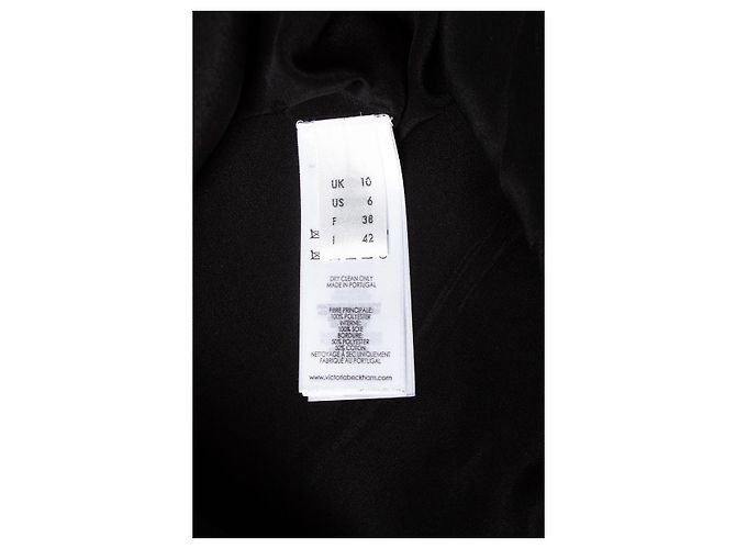 Vestido Victoria Beckham con ribete de volantes Negro - vista 6