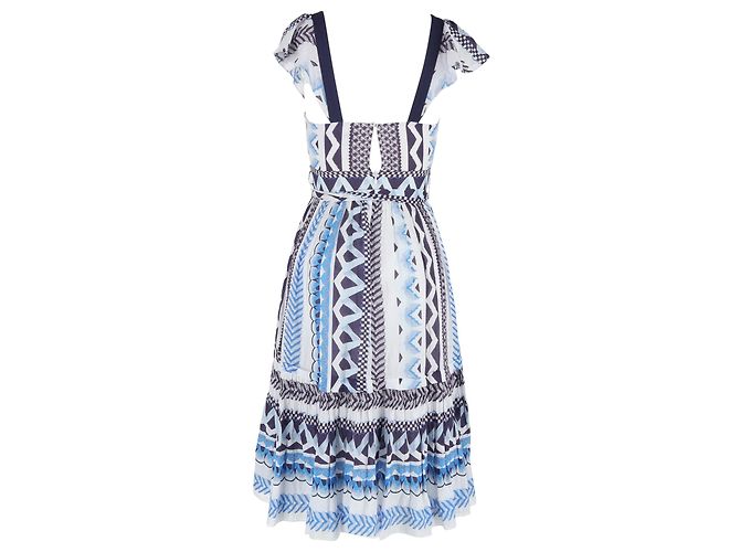 Abito midi stampato in cotone multicolore di Temperley London - vista 3