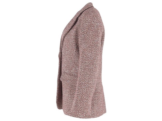 Chloé Single-Breasted Tweed Blazer with Pockets in Multicolor Wool Multiple colors - view 2