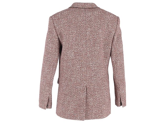 Chloé Single-Breasted Tweed Blazer with Pockets in Multicolor Wool Multiple colors - view 3
