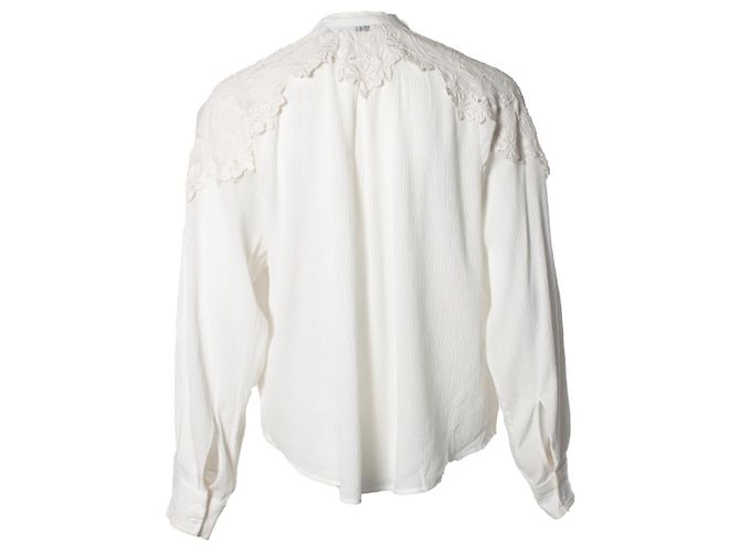 Blusa bordada y arrugada IRO Blanco Crudo - vista 2