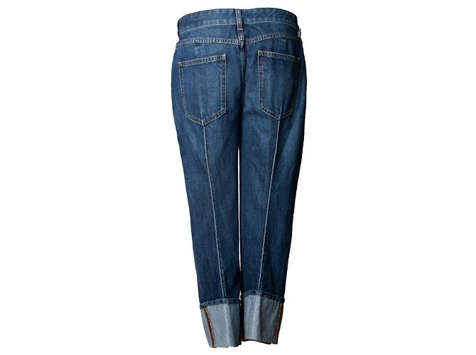 Jeans recortados plegados Bottega Veneta Azul - vista 3