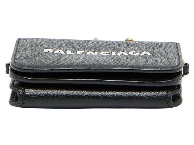 Everyday Portafoglio Mini Catena in Pelle Balenciaga Nero - vista 3