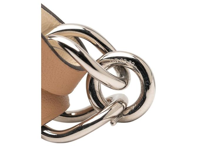 Hermès Villevolt GM Swift Earrings Brown Beige - view 6