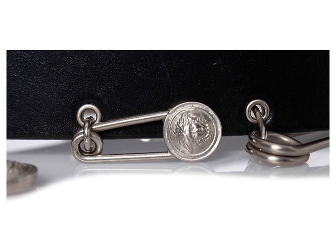 Cintura Gianni Versace con spille di sicurezza in argento Nero - vista 6