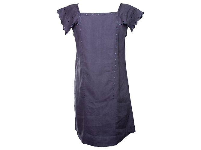 See by Chloé Vestido de lino morado See by Chloe Púrpura - vista 3