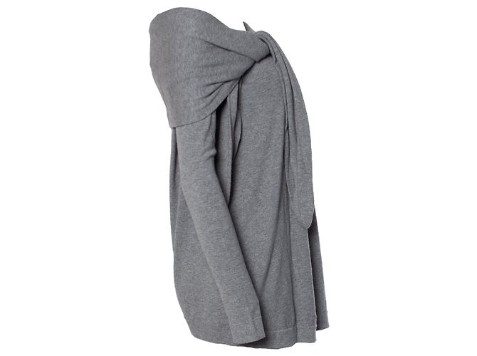 Suéter Donna Karan con cuello de bufanda Gris - vista 4