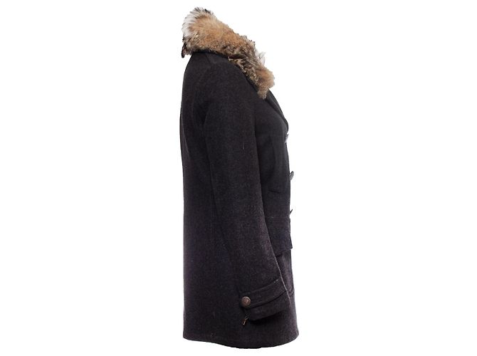 Abrigo de lana y alpaca gris Prada - vista 4