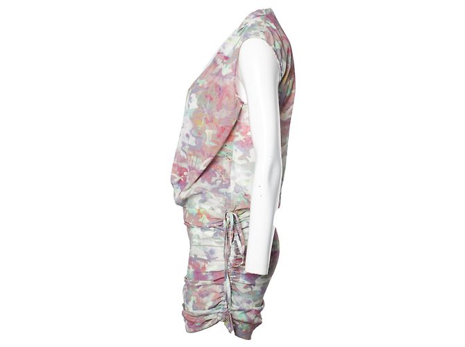 Vestido drapeado de cisne IRO en estampado de camuflaje Multicolor - vista 2