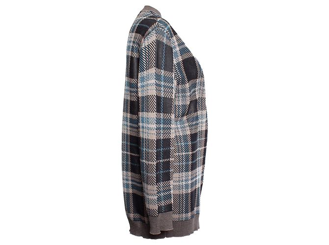 Karierter Cardigan von Dries van Noten Braun Beige - Ansicht 3