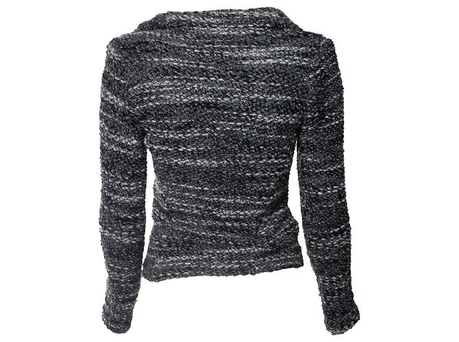IRO graue Strick-Chanice-Bikerjacke - Ansicht 3