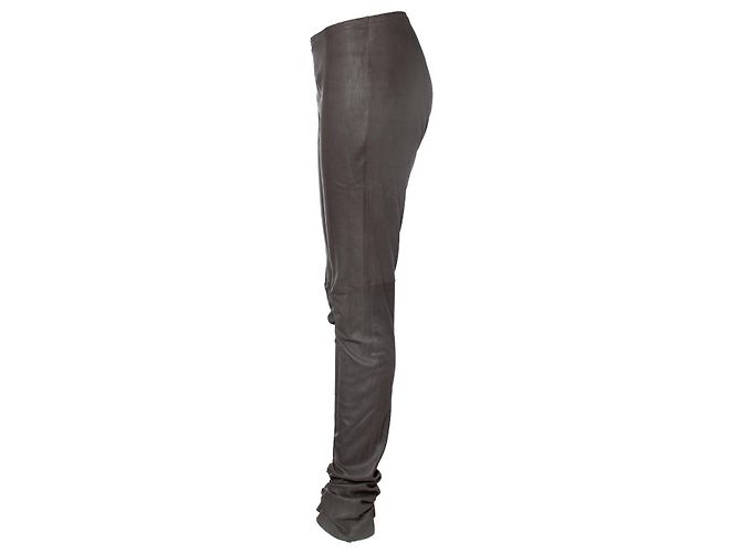 Grüne Leder-Stretch-Hosen von Haider Ackermann - Ansicht 4