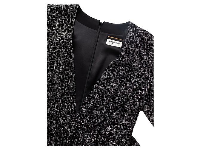 Verzierte Minikleid von Saint Laurent Schwarz - Ansicht 5